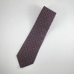 Lauren Ralph Lauren | LRL | 100% Silk Tie | Burgundy/Navy Blue/White/Black/Gold